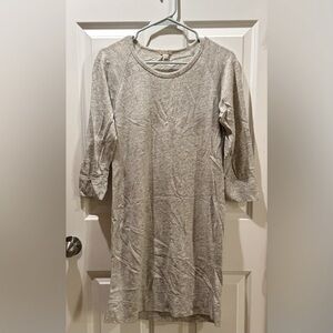 J. Crew 3/4 Sleeve Gray Sweatshirt Dress